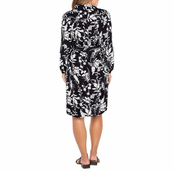 🎉 HP ⭐️ Firm Price ⭐️ Well Worn Womens' Crepe Dress Long Sleeve Tie Belt Medium - Picture 6 of 9